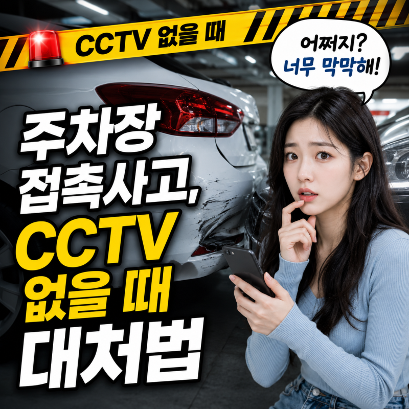 주차장 접촉사고, CCTV 없을 때 대처법