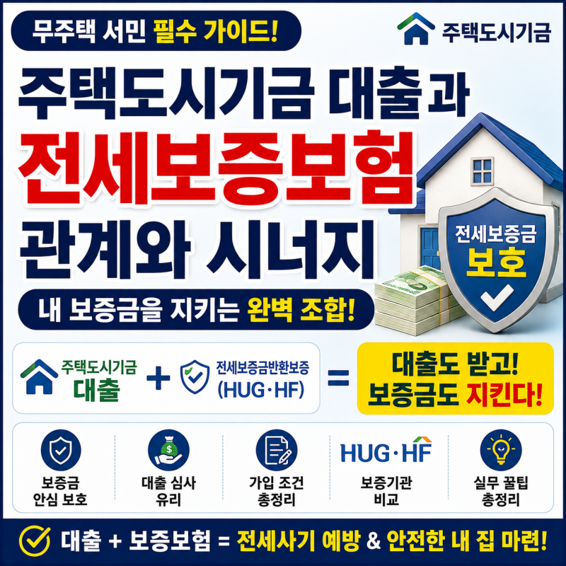 주택도시기금 대출과 전세보증보험, 내 소중한 보증금을 지키기 위한 이 둘의 관계는 무엇일....