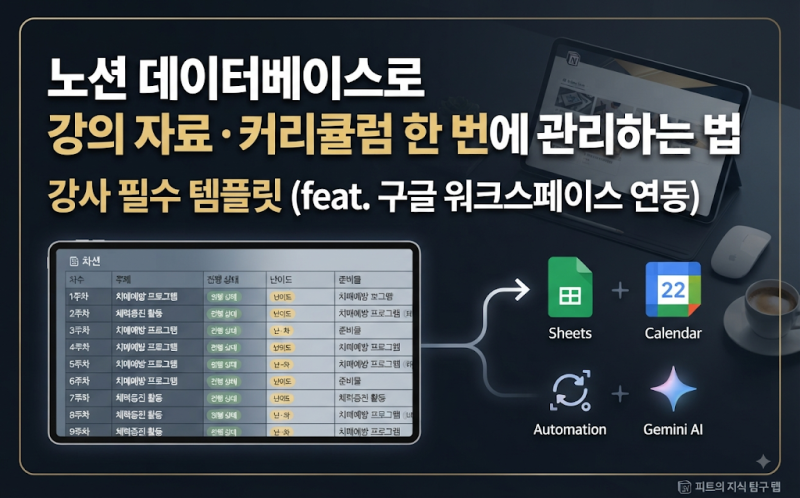 노션 데이터베이스로 강의 자료 · 커리큘럼 한 번에 관리하는 법 (feat. 강사 필수 템플릿)