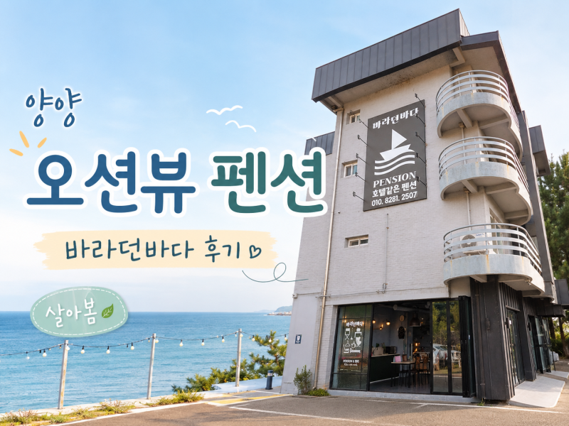 양양 오션뷰 펜션 바라던바다 201호 후기｜바다 바로 앞 가족숙소