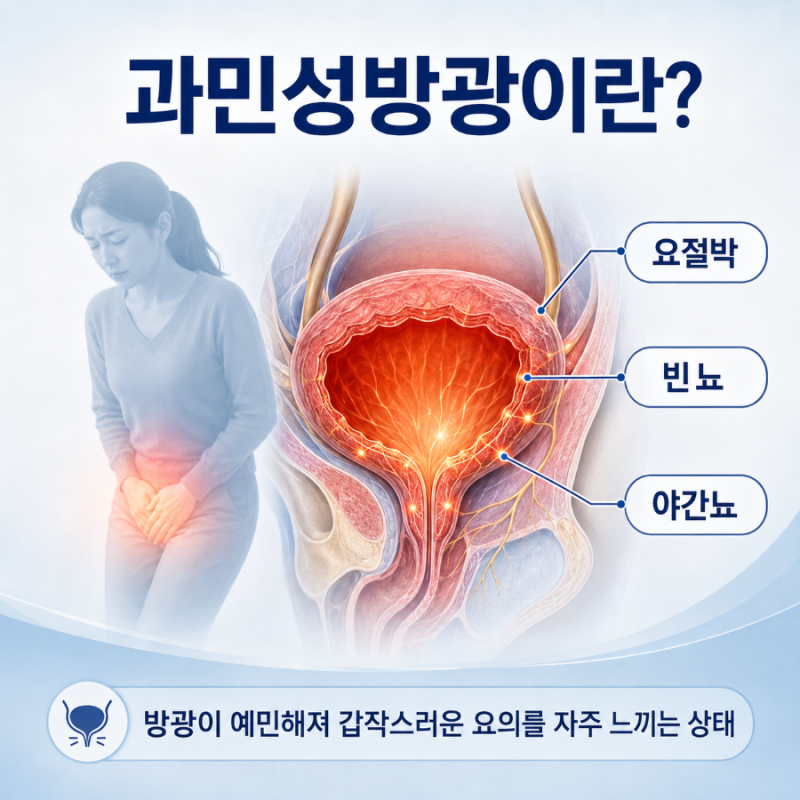 과민성방광 증상, 원인, 치료, 생활관리 등 핵심 정리