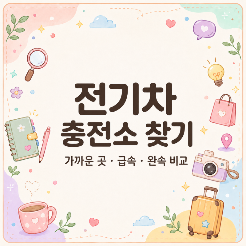 전기차 충전소 찾기, 급속 완속 어디가 가까울까?