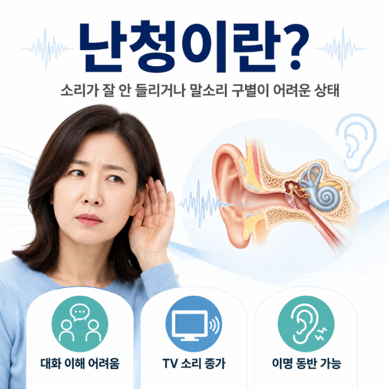난청 증상, 원인, 치료, 돌발성ㆍ소음성 난청 등 핵심정리