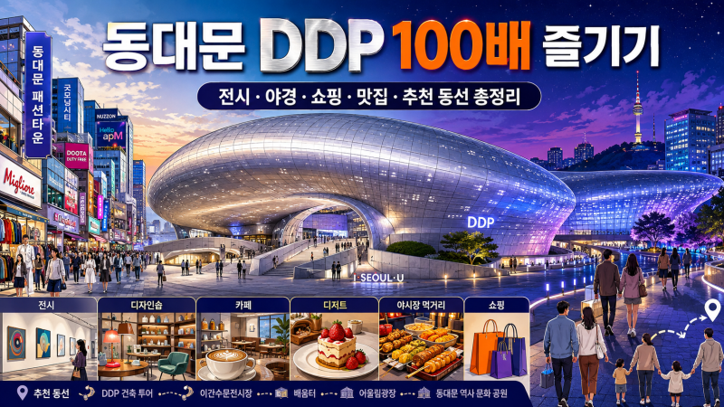 동대문 DDP 100배 즐기기｜전시·주차·야경·두타몰까지 반나절 코스