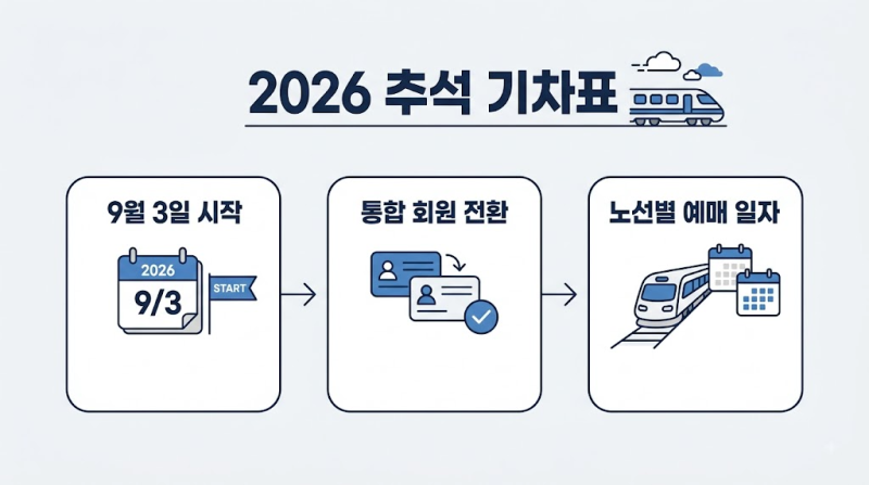 2026 추석 기차표 예매 일정 확인 KTX SRT 예약 방법 꿀팁