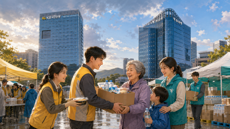 KB국민ㆍ하나은행, <b>경남</b> 집중호우 이재민 <b>긴급 지원</b> 나섰다