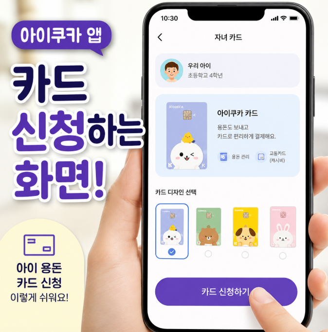 초등학생 체크카드+교통카드 아이쿠카 발급방법 총정리 그리고 사용내역 확인하는