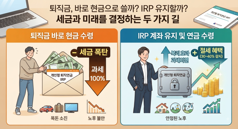 퇴직금, "그냥 현금으로 바로 못 받나요?" 퇴직연금 계좌(IRP) 강제 입금의 이유와 출금 전략