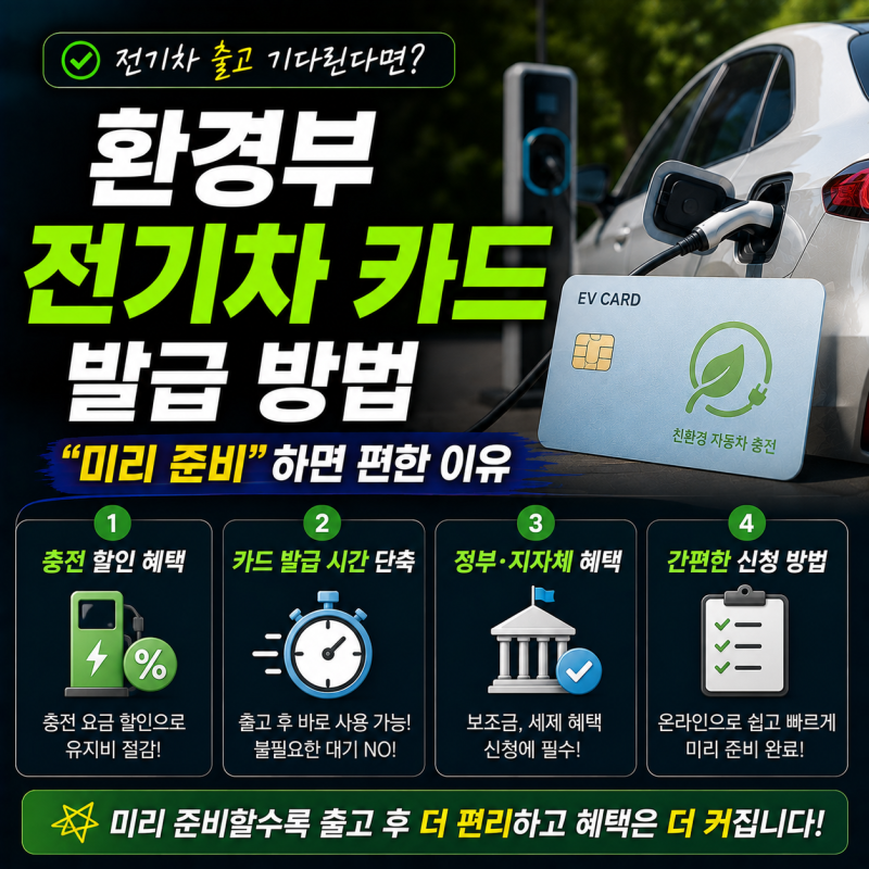 전기차 출고 기다린다면 환경부 전기차 카드 발급 방법 “미리 준비”하면 편한 이유