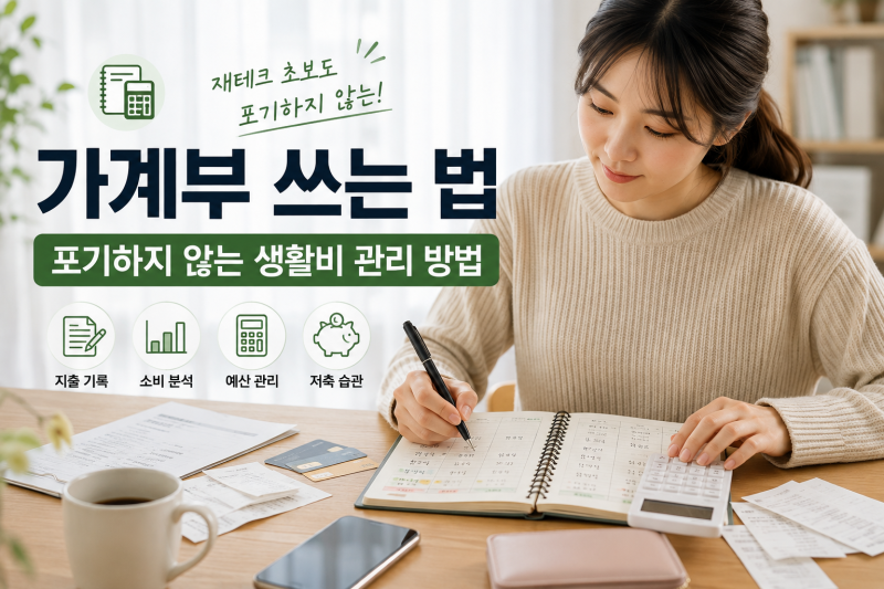 가계부 쓰는 법, 재테크 초보도 포기하지 않는 생활비 관리 방법
