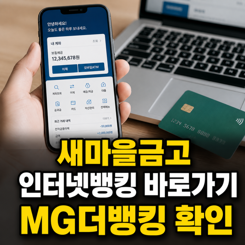 새마을금고 홈페이지 바로가기 인터넷뱅킹 MG더뱅킹 총정리