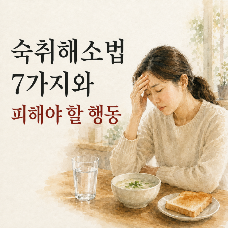 숙취해소법 7가지와 피해야 할 행동