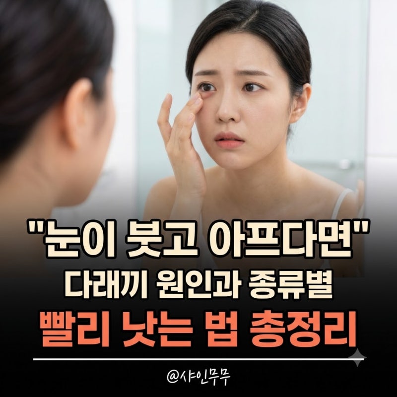 "눈이 붓고 아프다면" 다래끼 원인과 종류별 빨리 낫는 법 총정리