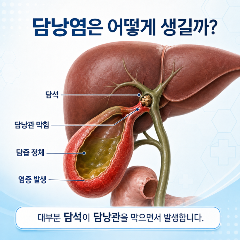 담낭염 증상, 원인, 치료, 수술, 담석증과 차이, 음식 관리 등 핵심정리