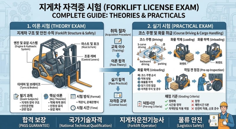 지게차 자격증 시험의 모든 것: 이론부터 실기 합격 노하우까지 총정리