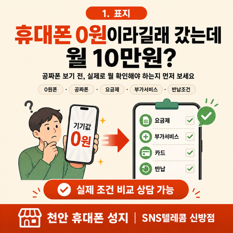 휴대폰 0원이라길래 갔는데 월 10만원? 공짜폰 보기 전에 꼭 확인해야 할 6가지