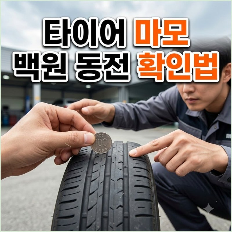 타이어 마모 한계선 확인법과 교체시기 점검 100원 동전으로 쉽고 빠르게 상태 확인하기