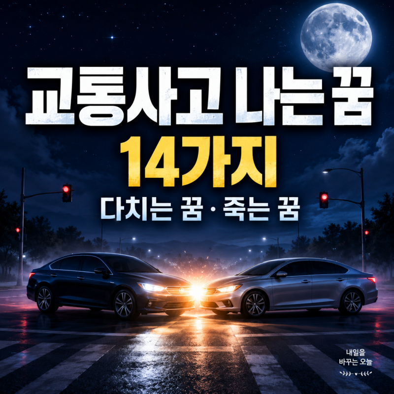 교통사고 나는 꿈 해몽 14가지｜사고를 내는 꿈·다치는 꿈·죽는 꿈