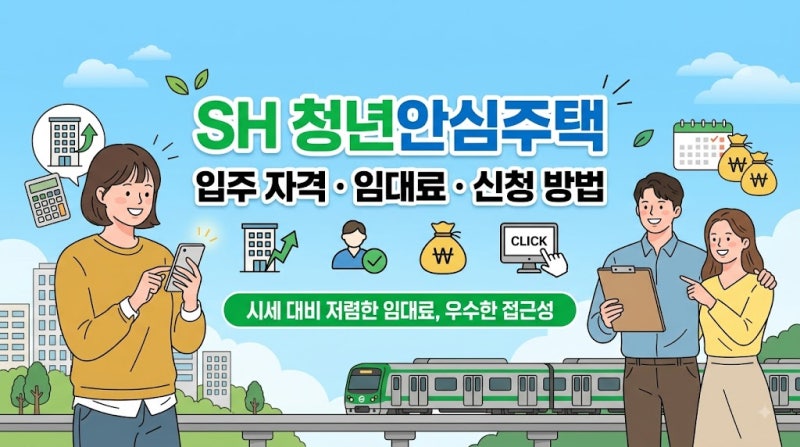 SH 청년안심주택 입주 자격 및 임대료 신청 방법 총정리