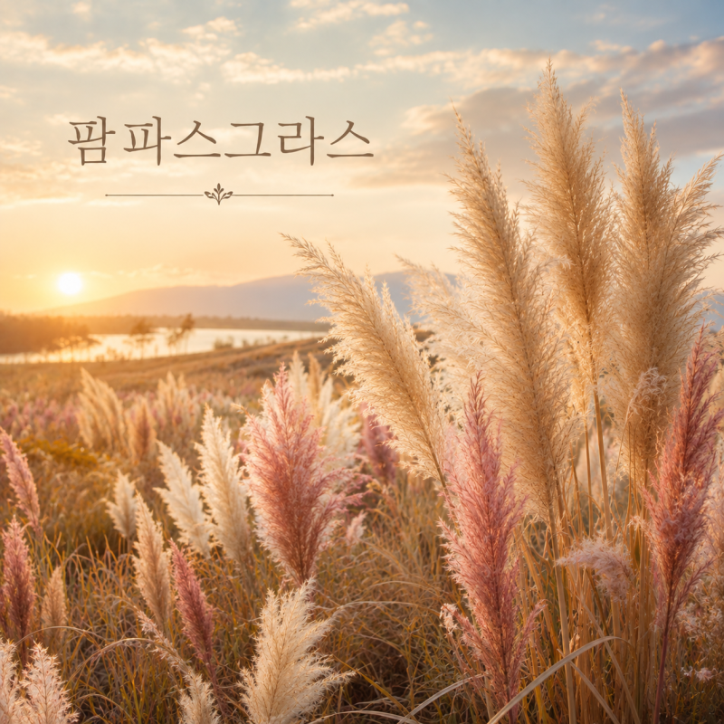 [가을 들판을 물들이는, 팜파스그라스] 바람에 흔들리는 가을 감성