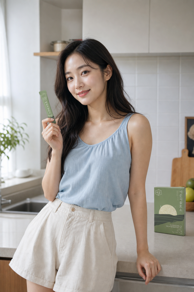 건강한약속바른 곡물 효소식품 추천 스틱형 포장 옵션 원재료 및 섭취 보관 가이드