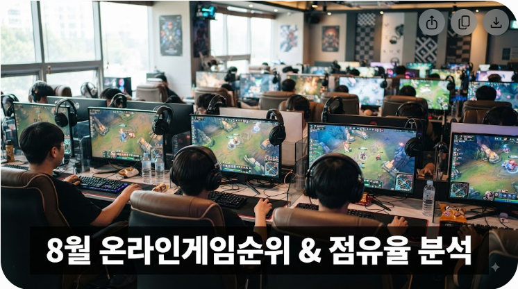 2026년 8월 온라인 게임 순위와 PC방 점유율 핵심 요약