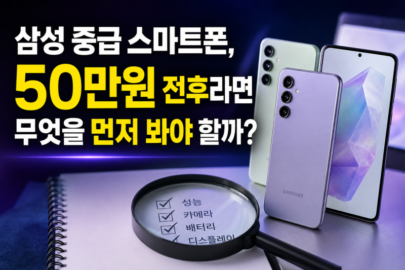 삼성 중급 스마트폰, 50만원 전후라면 무엇을 먼저 봐야 할까?