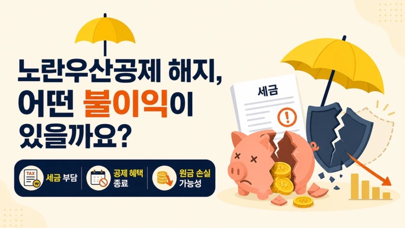 노란우산공제 해지 전에 꼭 확인해야 할 불이익 정리