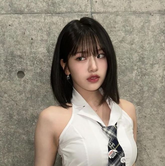 중단발 연예인 스타일 모음 한소희 윈터 아이유 안유진