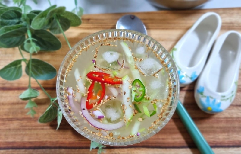 맛보장 동치미육수 레몬즙 오이냉국 만들기