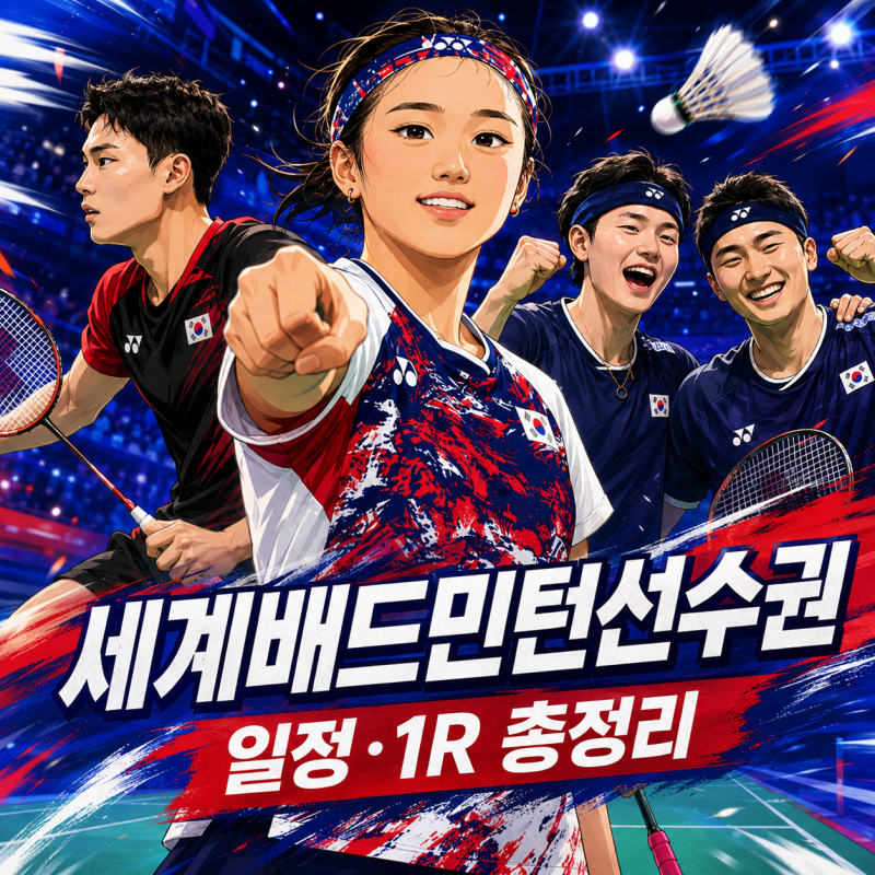 2026 BWF 세계배드민턴선수권 일정｜김가은 32강 진출, 안세영 복귀전까지 1라운드 총정리