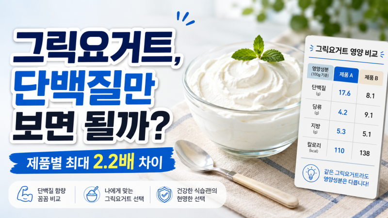 그릭요거트 단백질만 보고 고르면 될까? 제품 살 때 같이 볼 4가지