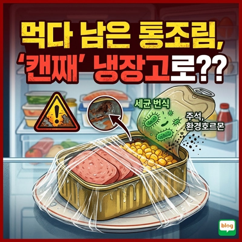 먹다 남은 캔참치, 캔옥수수 그대로 냉장고 넣으면 위험한 이유