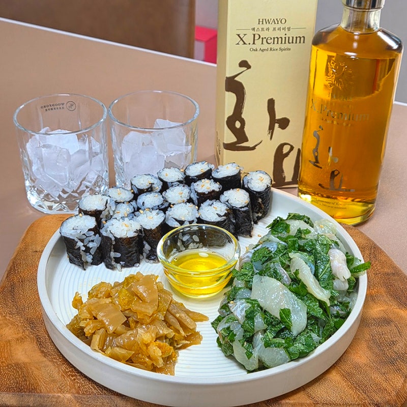 광어깻잎무침 묵은지 소금김밥 레시피 l 화요 X.Premium