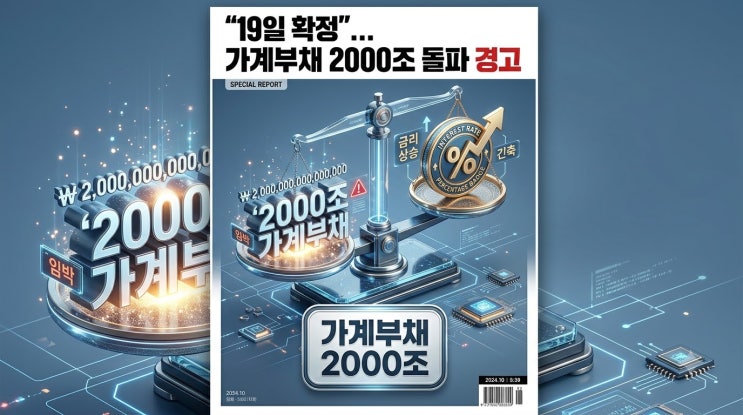 "19일이면 확정된다"…<b>가계</b>빚 사상 첫 <b>2000조</b>, 하필 금리까지 오르는 ....