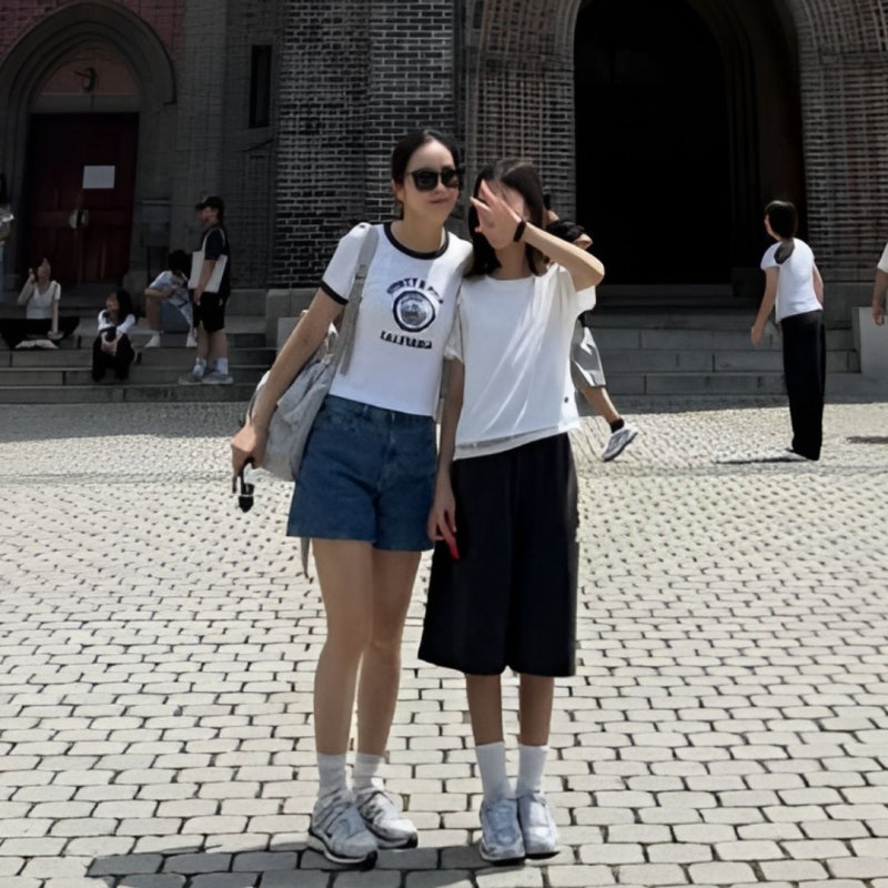 44세 한혜진, 11살 딸과 나란히 섰는데 모녀 분위기 "자매 같네"