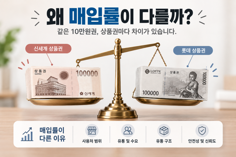 상품권 매입률은 왜 상품권마다 다를까?