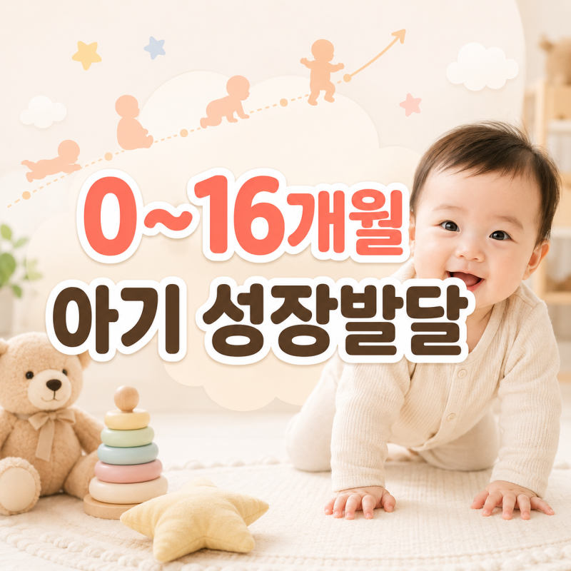 [육아．정보] 0~16개월 아기 성장발달｜뒤집기·앉기·걷기·말 언제 시작할까?