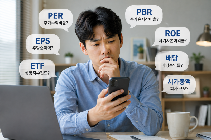 주식 초보라면 꼭 알아야 할 주식 용어 총정리 (PER·PBR·ROE·배당·ETF 쉽게 이해하기)