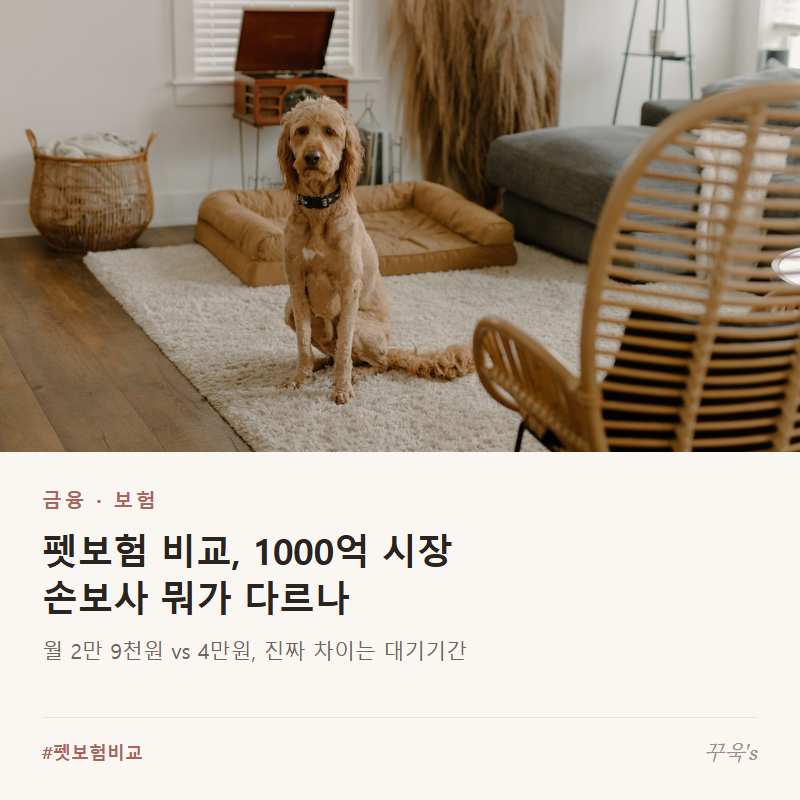 펫보험 비교, 1000억 시장 손보사 뭐가 다르나