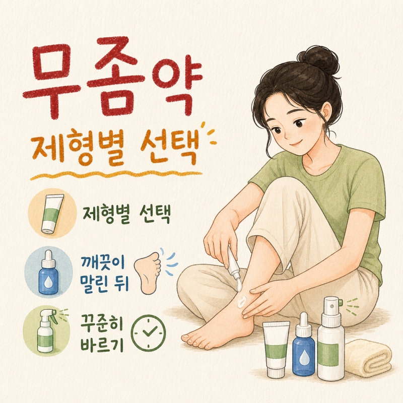 무좀약 추천 기준과 제형별 올바른 사용법