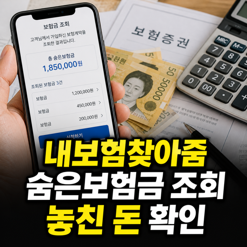 내보험찾아줌으로 숨은보험금 조회하고 놓친 돈 바로 찾는 법