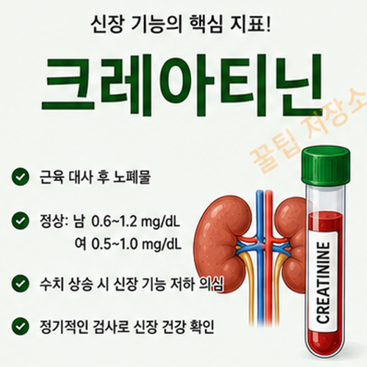 건강검진 크레아티닌 수치 의미, 정상범위, 상승 시 증상 및 관리방법