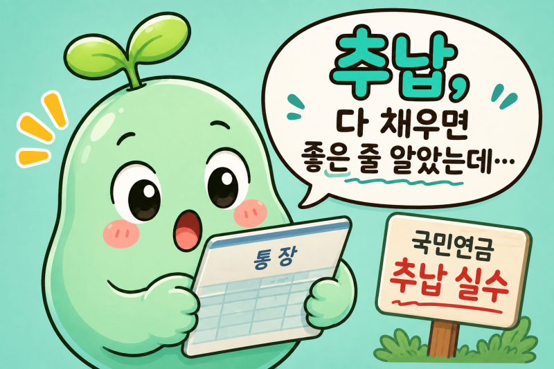 국민연금 추납 실수, 납부액·신청방법까지