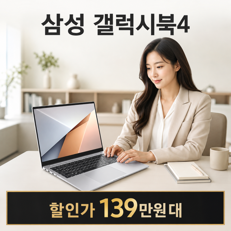 "최종 혜택가 125 만원대"삼성 갤럭시북4 사무용 노트북 i7·16GB 성능과 가격 NT750XGR-A71A