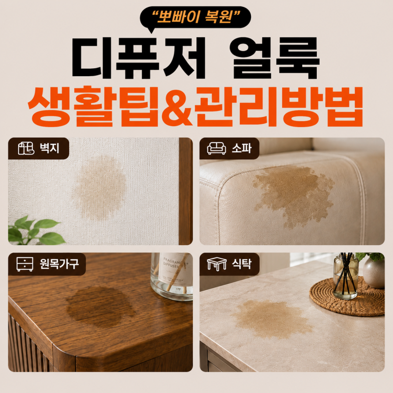 디퓨저 얼룩 생활팁&관리방법