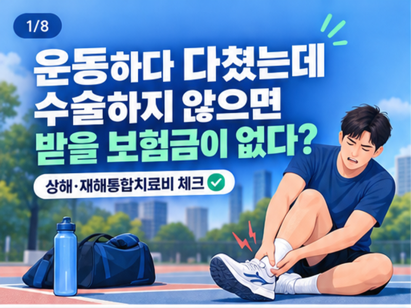 상해통합치료비·재해통합치료비란? 운동하다 다쳤을 때 꼭 확인할 보장