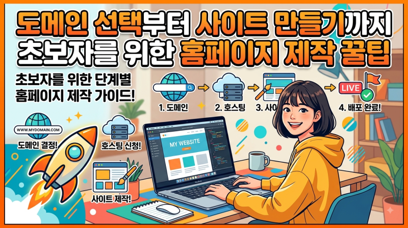 도메인 선택부터 사이트 만들기까지｜초보자를 위한 홈페이지 제작 꿀팁
