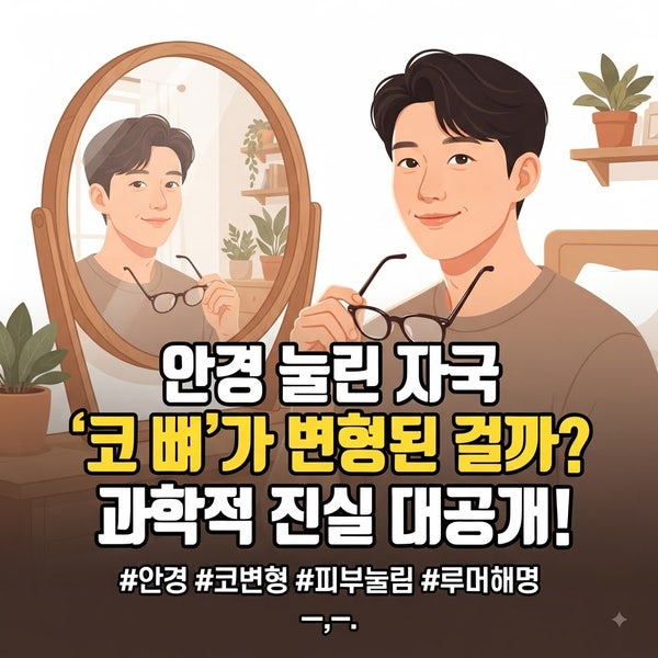 안경 오래 쓰면 얼굴 변할까? 콧대 눌림과 안구 돌출의 과학적 팩트 체크