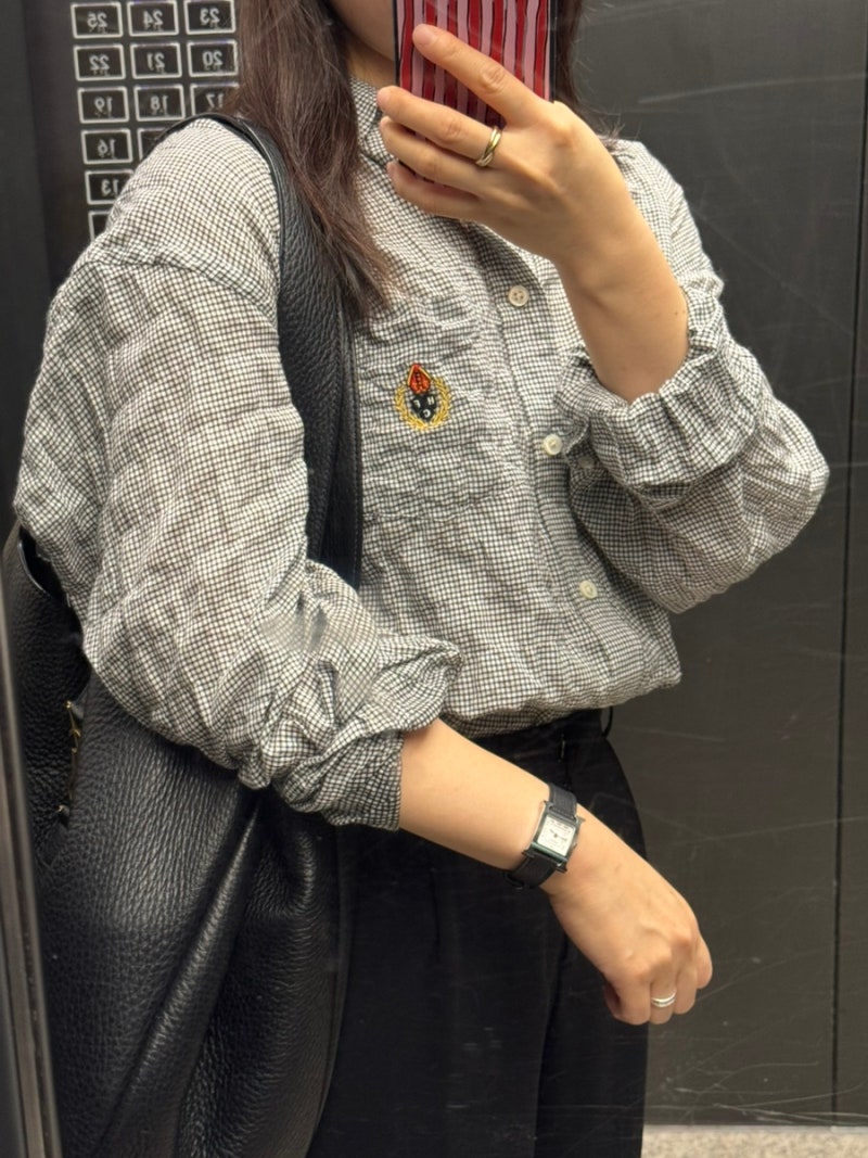 HERITAGEFLOSS 헤리티지플로스 CREST WASHED SHEER CHECK SHIRT